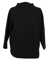 Dámská černá vzorovaná halenka s rolákem Opus 