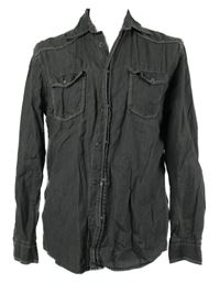 Pánska sivá rifľová košeľa Van Vaan