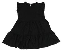 Čierne šaty s volánikmi Hailys