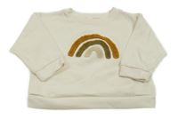 Krémová mikina s dúhou