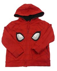 Červená prepínaci mikina so Spidermanem a kapucňou Marvel