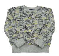 Sivá mikina s nápismi