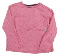 Růžové puntíkaté crop triko s kapsou little kids
