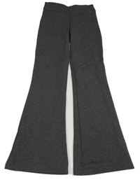 Tmavosivé melírované flare nohavice M&S