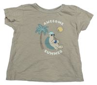 Svetlohnedé tričko s obrázkom C&A