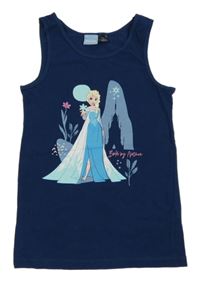 Tmavomodrá košieľka  s Elsou Disney