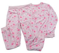 Svetloružové plyšové pyžama s hviezdami M&Co.