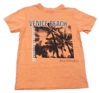 Oranžové tričko s palmami Primark