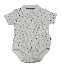 Biele polo body s plachetnicemi Jojo Maman Bébé