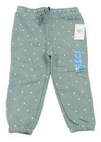 Khaki tepláky s puntíky Primark