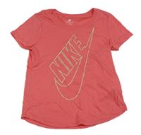 Růžové sportovní tričko s logem Nike 
