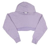 Levandulová crop mikina s kapucňou LC Waikiki