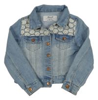 Modrá rifľová bunda s čipkou Denim Co.