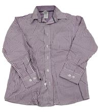 Purpurovo-biela prúžkovaná košeľa zn. C&A