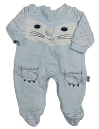 Světlemodro-biely overal s myškou Annora