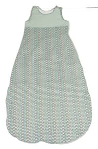 Světlezelený bavlněný zateplený pytel se vzorem 