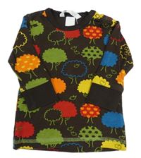 Kávové triko se stromy  H&M