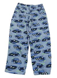 Svetlomodré fleecové nohavice s autami Carter´s