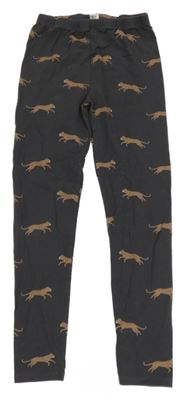 Sivé legíny s leopardky Tu