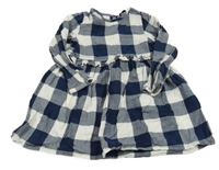 Tmavomodro-biele kockované šaty George