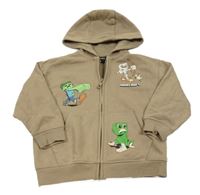 Béžová propínací mikina Minecraft s kapucí Next