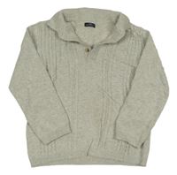 Sivý vzorovaný sveter s golierikom Next