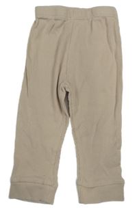 Béžové rebrované tepláky Nutmeg