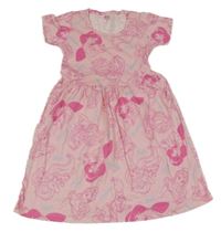 Světlerůžové bavlněné šaty s princeznami 