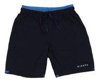 Tmavmodré šušťákové športové kraťasy Kipsta