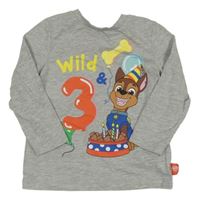 Šedé melírované triko s Paw Patrol George