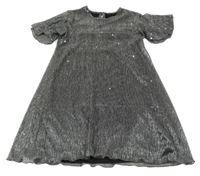 Strieborné plisované šaty s flitrami Nutmeg