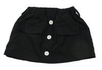 Čierna sukňa s vreckami