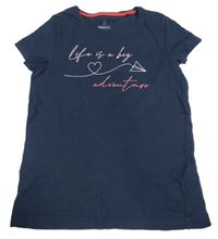 Tmavomodré tričko s nápisom Pepperts