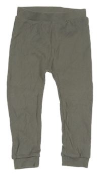 Sivé rebrované tepláky Tu