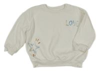 Biela oversize mikina s nápismi George