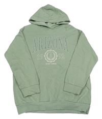 Svetlozelená mikina s logom a kapucňou Arizona