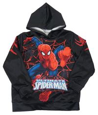 Čierna mikina so Spider-manem a kapucňou