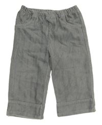 Sivé rebrované zamatové nohavice WIPLALA