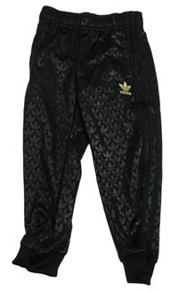 Černé sportovní tepláky s logy Adidas