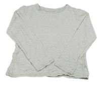 Svetlosivé melírované crop tričko M&S