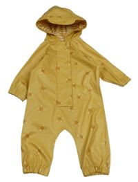 Okrová nepromokavá kombinéza se sluníčky a kapucí John Lewis