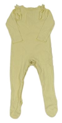 Světležlutý perforovaný overal s volánky F&F