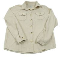 Smetanová manšestrová košilová bunda LC WaIKIKI