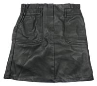 Čierna paper bag koženková sukňa PRIMARK