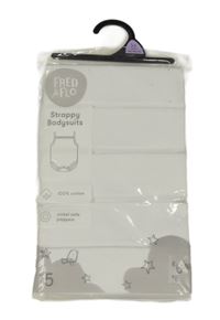 Nové - 5x - Bílé tílkové body F&F