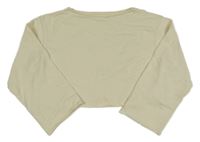 Smotanová oversize crop mikina H&M