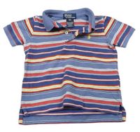 Modro-farebné pruhované polo tričko Ralph Lauren