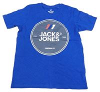 Safírové tričko s potiskem Jack & Jones