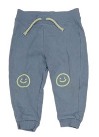 Modrošedé tepláky se smajlíky Primark