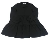 Černé žoržetové košilové šaty H&M
